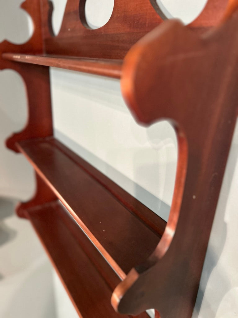 Dark Antique Vintage Wall Plate Shelves