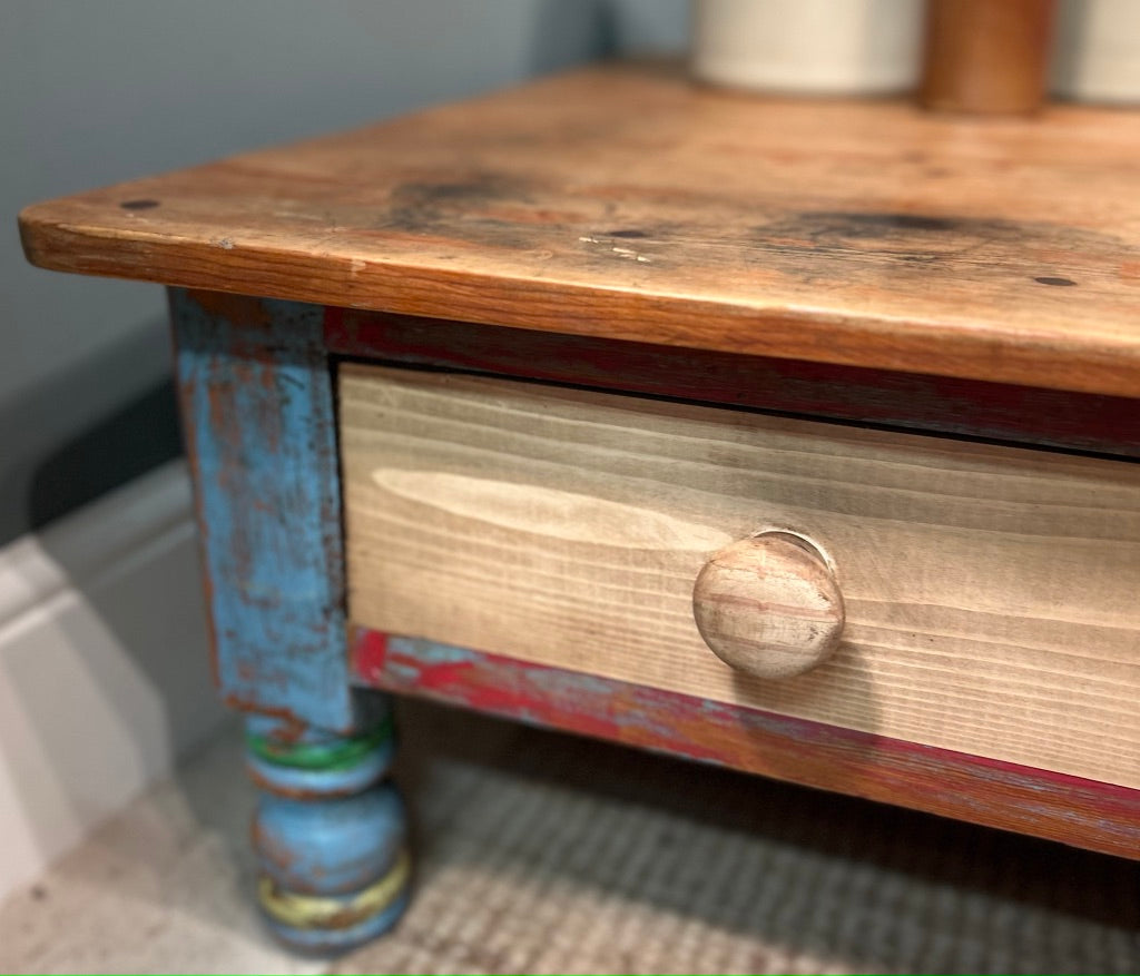 Rustic Large Painted Coffee Table