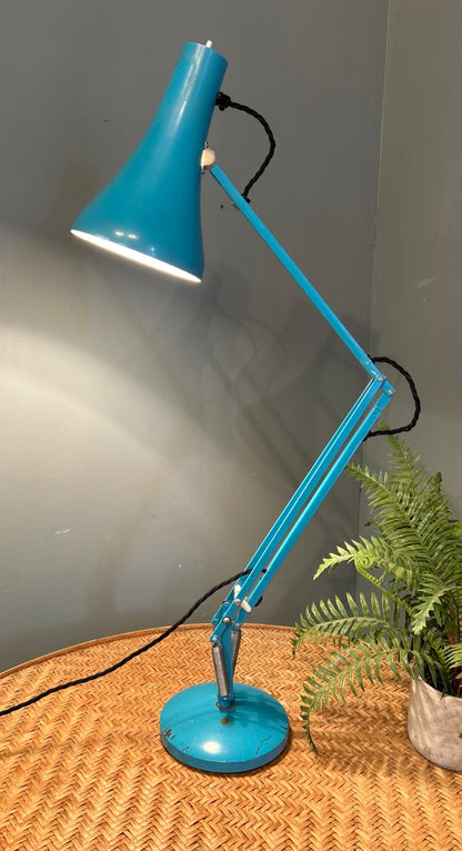 Vintage Turquoise retro Angle poise adjustable table lamp