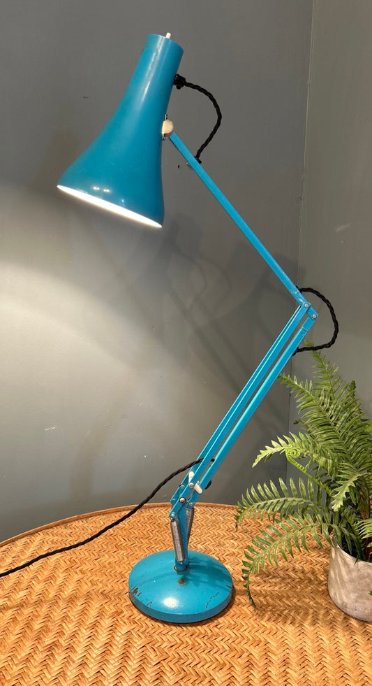 Vintage Turquoise retro Angle poise adjustable table lamp