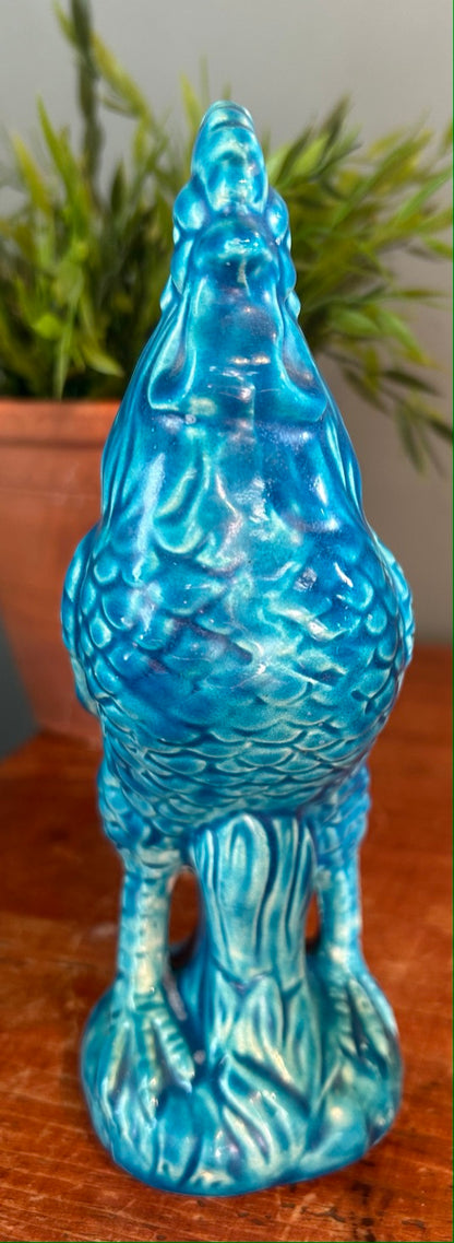 Antique Turquoise Cockerel Rooster Ornament - Chinese
