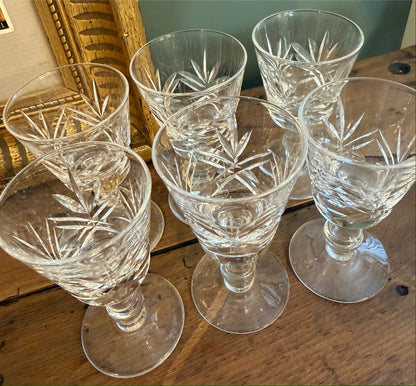 Set of 6 Vintage Sherry / Port Glasses