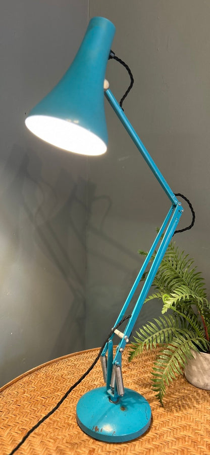Vintage Turquoise retro Angle poise adjustable table lamp