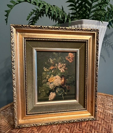 Small Vintage Floral Framed Print