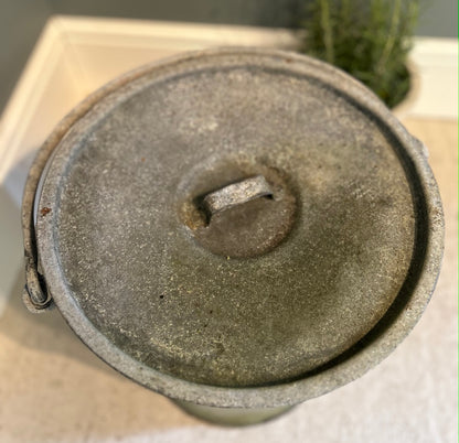 Vintage Large Rustic Galvanised Bucket - Great Planter