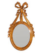 Antique Style Gold Ornate Ribbon Bow Convex Wall Mirror