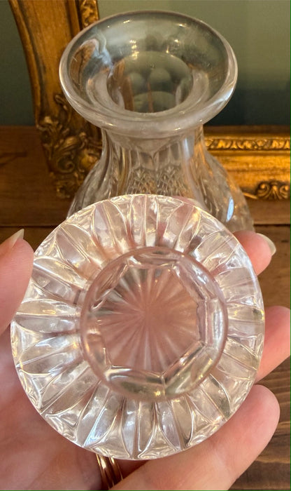 Vintage Cut Glass Decanter with Stopper