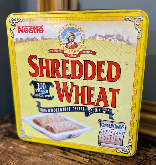 Vintage Shredded Wheat Yellow Tin