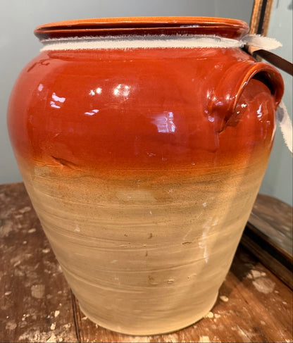 Large French Vintage Glazed Pot