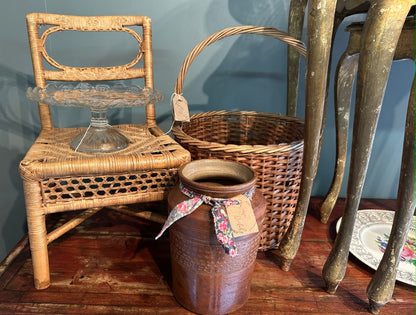 Vintage Wicker Small Display Chair