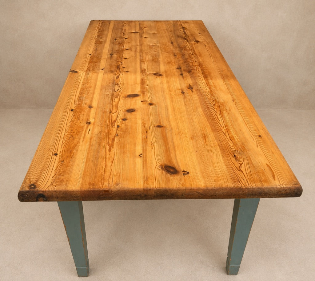 Vintage Painted Pine Farmhouse Table