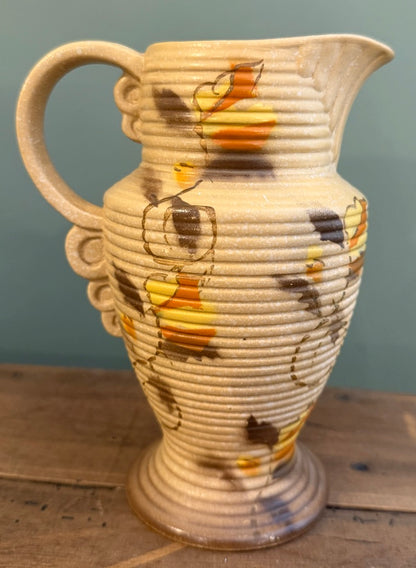 Art Deco Ribbed Matt Vintage Jug