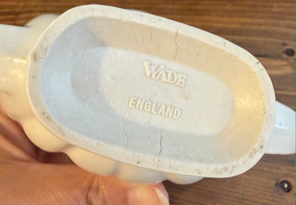 Miniature Vintage  Pottery White Wade Mantel Vase