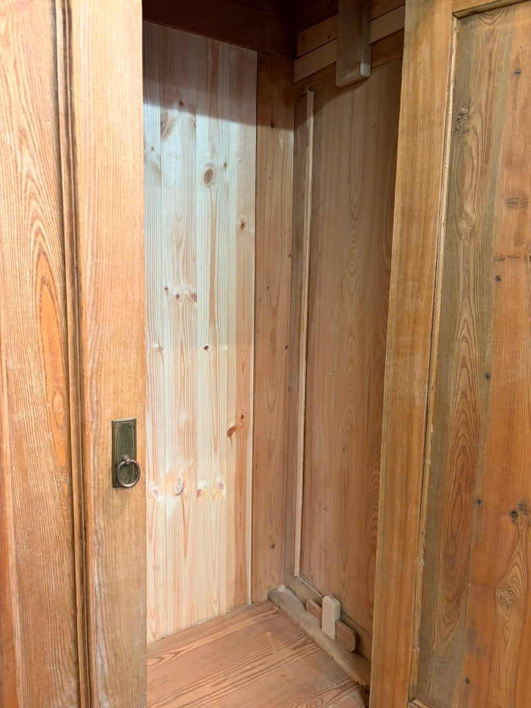 Antique Pine Knock Down Wardrobe Armoire