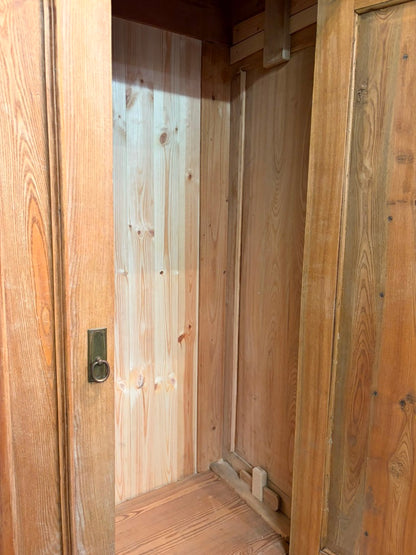 Antique Pine Knock Down Wardrobe Armoire