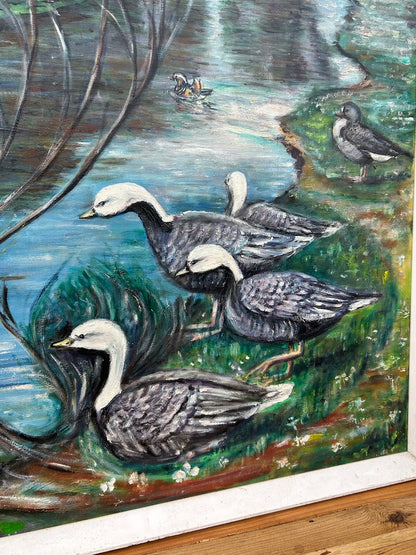 Vintage Painting - Geese - by artist Robert Rae Rule