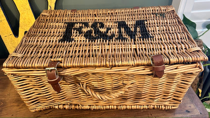 Wicker F & M hamper basket - Great storage