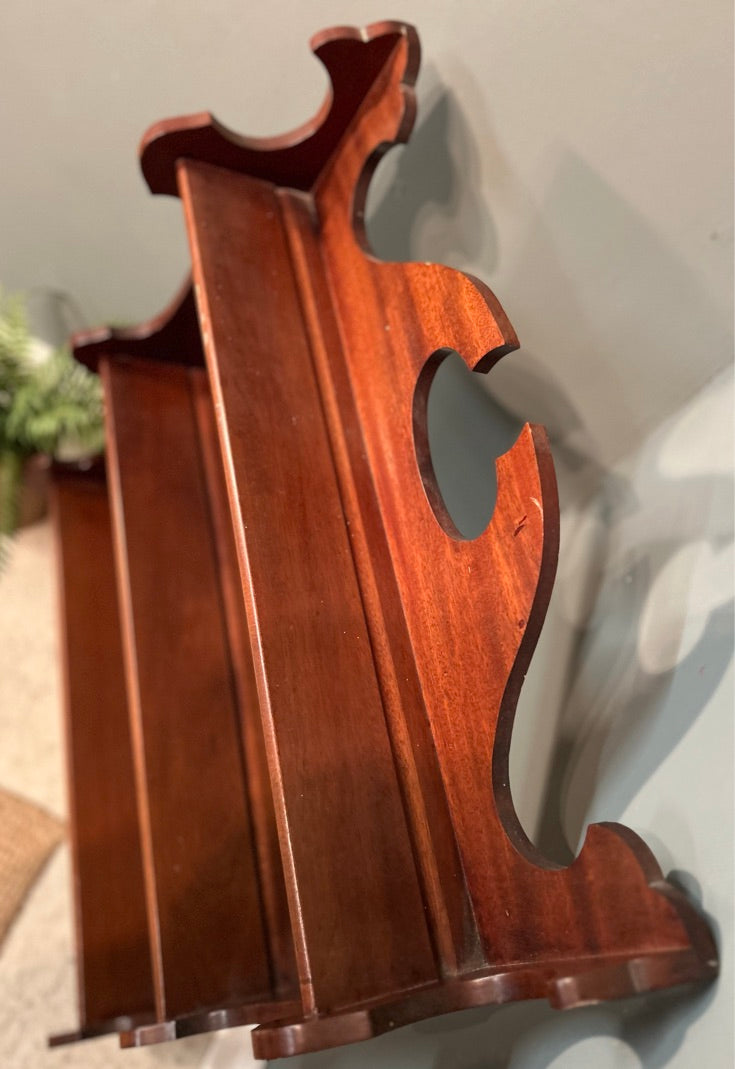 Dark Antique Vintage Wall Plate Shelves