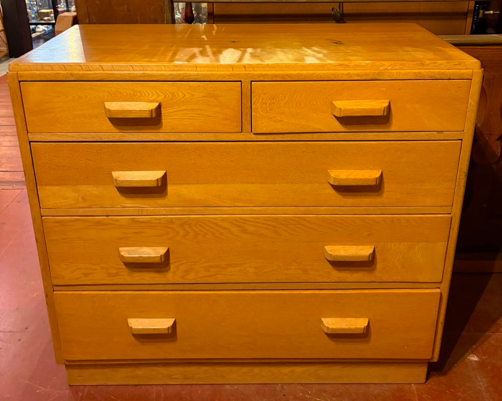 Vintage Air Ministry Utility Oak Chest of Drawers