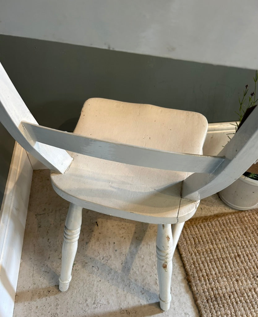 Vintage White Glass Chair