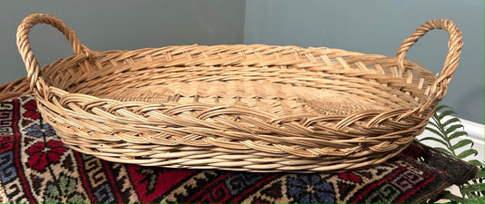 Vintage Wicker Tray