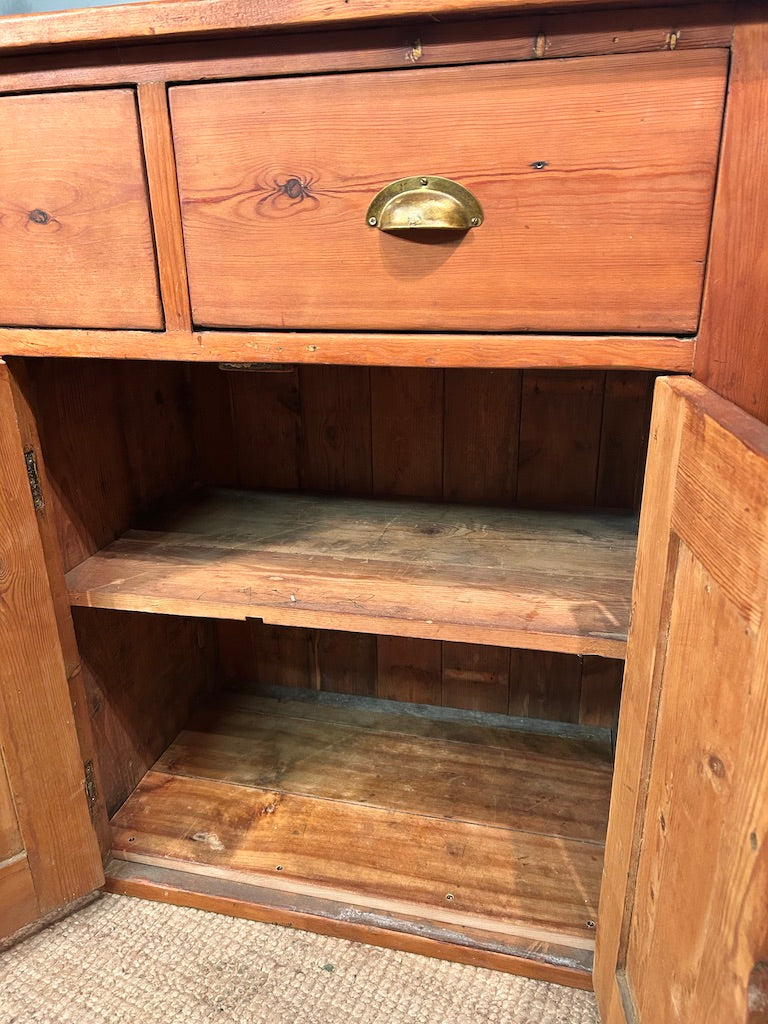 Antique Pine Kitchen Sideboard