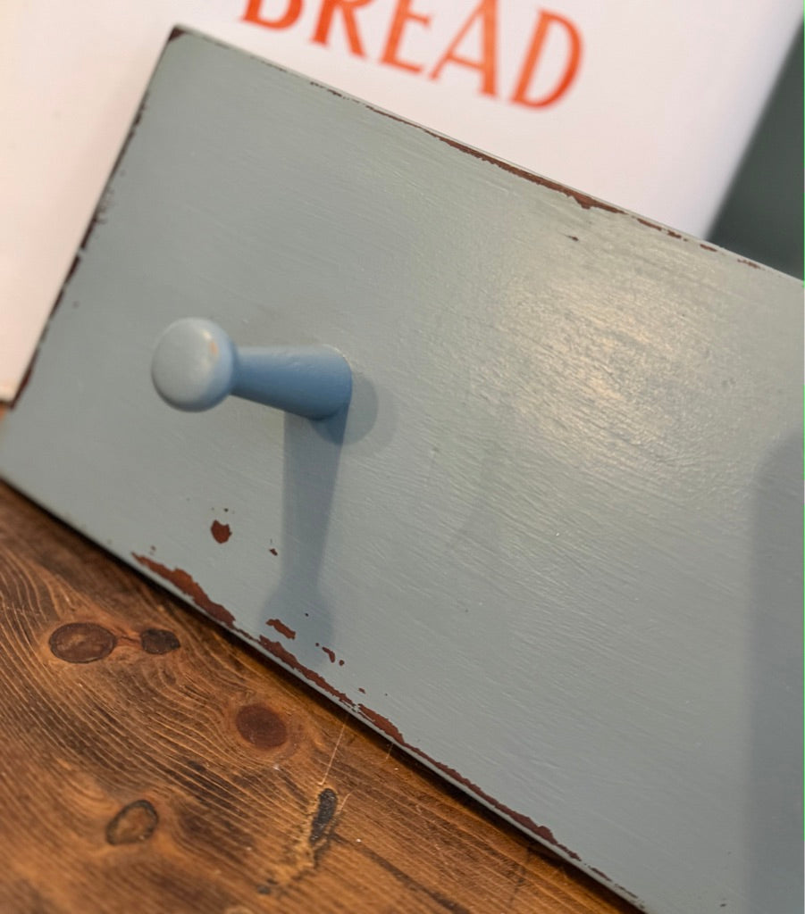 Painted Reclaimed Peg Hooks - Distressed Shabby Finish Battle Ship Grey