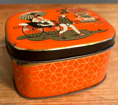 Vintage Orange Tin