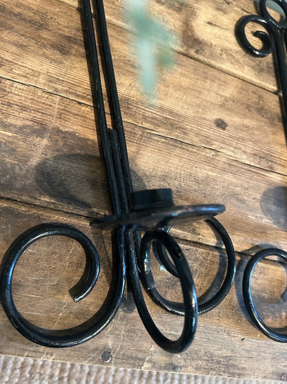Vintage Galvanised Black Wall Sconces