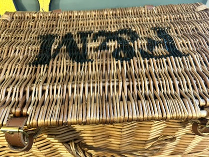 Wicker F & M hamper basket - Great storage