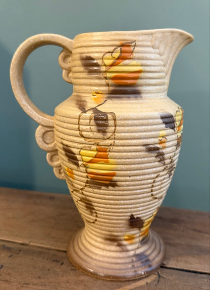 Art Deco Ribbed Matt Vintage Jug