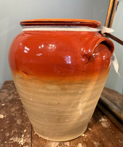 Large French Vintage Glazed Pot