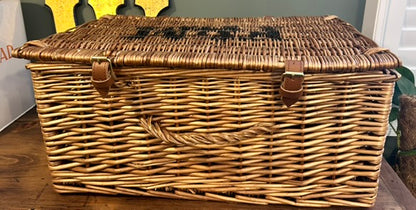 Wicker F & M hamper basket - Great storage