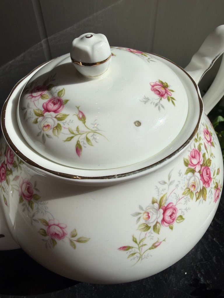 Pretty Pink Floral -Duchess June Bouquet Tea Pot - Bone China