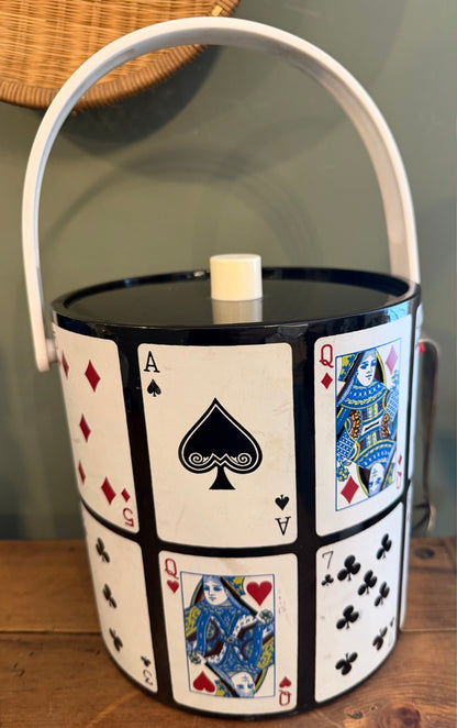 Vintage Ice Bucket with Tongs - Mr Ice Bucket - Cards