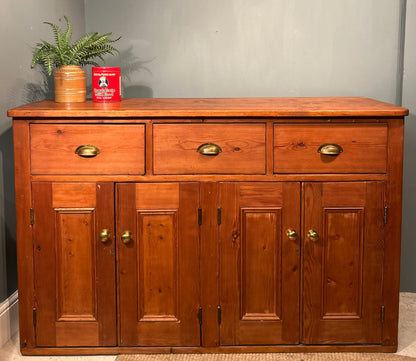 Antique Pine Kitchen Sideboard