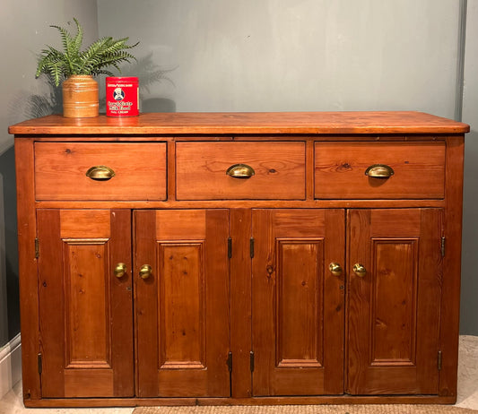 Antique Pine Kitchen Sideboard