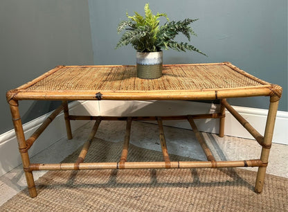 Vintage Bamboo Coffee Table