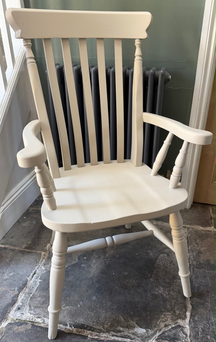 Vintage Large Farmhouse Carver Chair - Painted in Frenchic Fennec