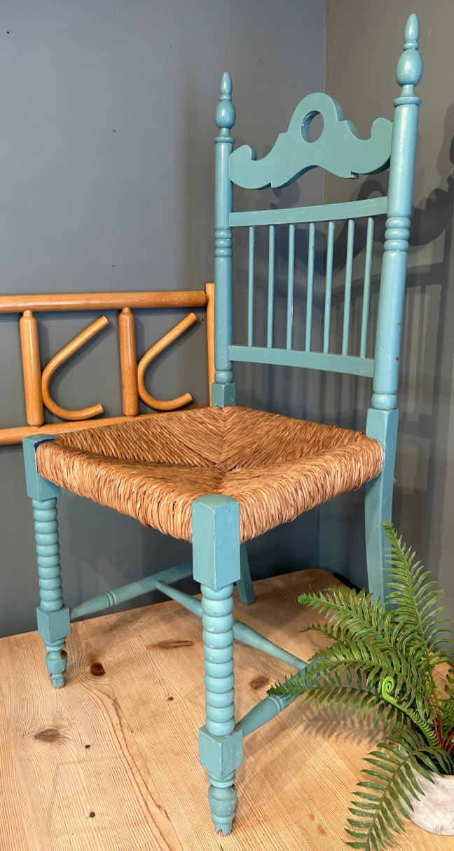 Vintage Turquoise Bedroom Chair