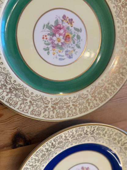 Pair of Vintage Floral Johnson Bros - Pareek Plates - wall plates