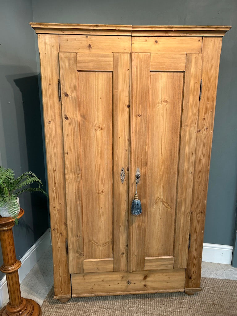 Antique Pine Wardrobe Armoire