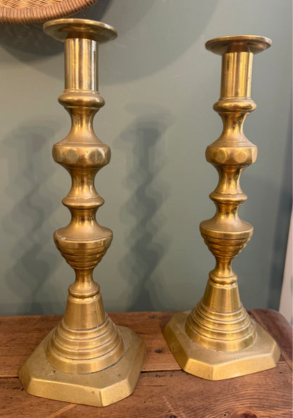 Pair of Vintage Brass Candlesticks