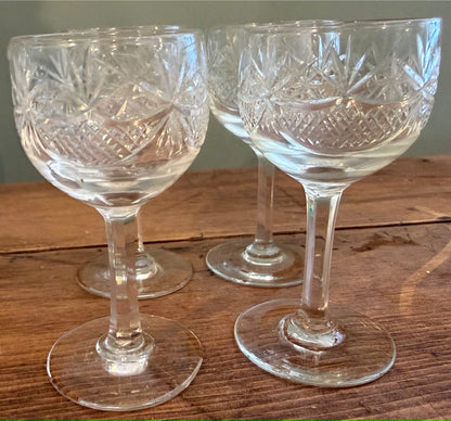 Set of 4 Vintage Sherry / Port Glasses