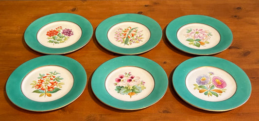 Set of 6 Vintage Botanical Plates