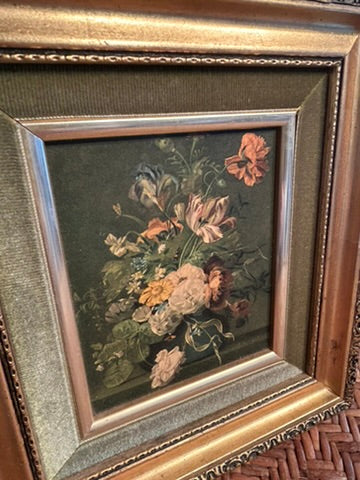 Small Vintage Floral Framed Print