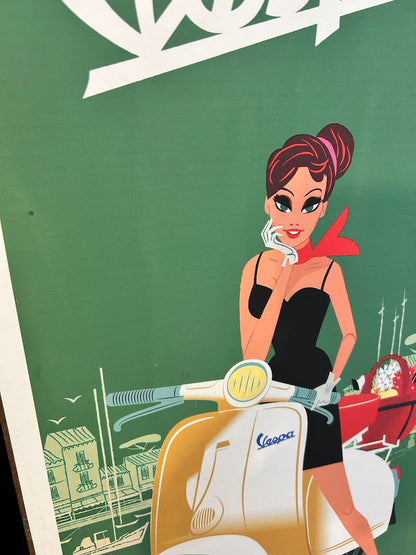 Vaspa Vintage Style Printed Poster mounted on ply.