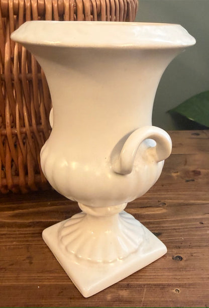 Vintage Shorter and Son Pottery White Vase