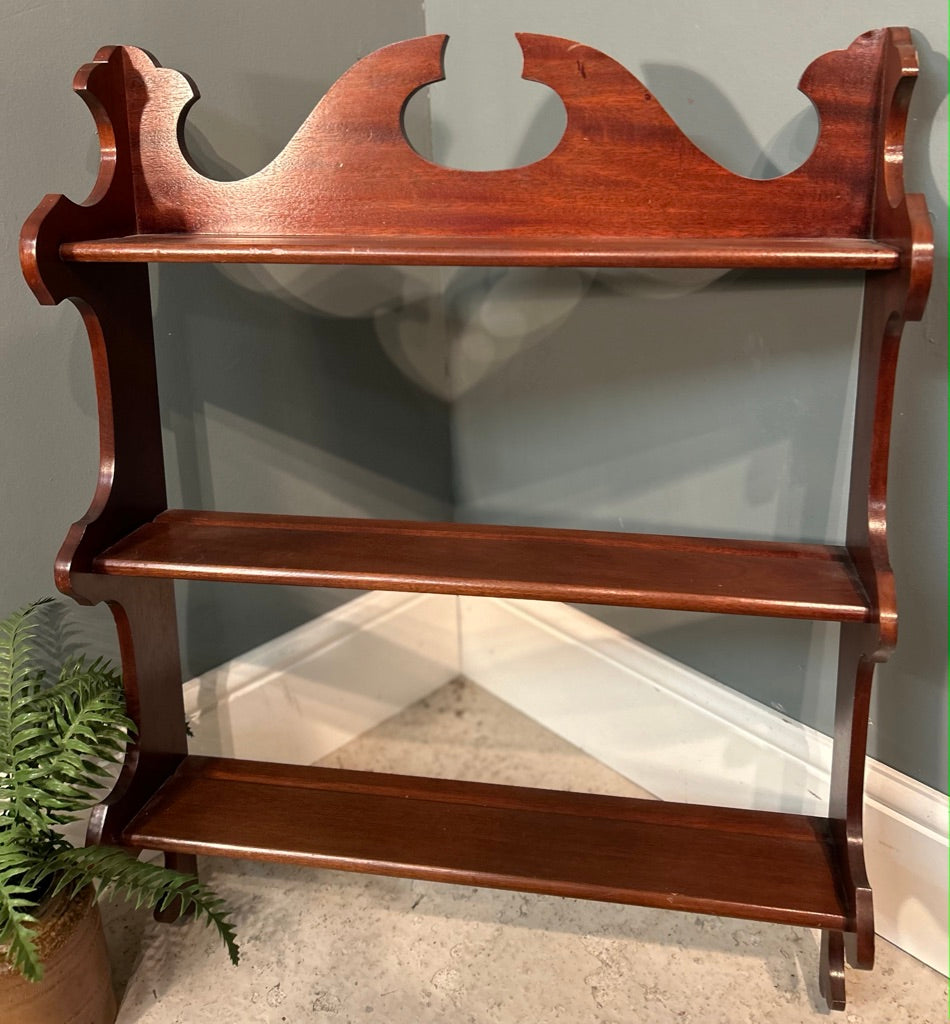 Dark Antique Vintage Wall Plate Shelves