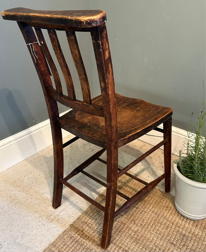 Vintage Chapel Chair - Dark Wood